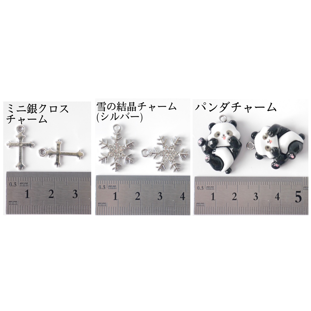 《☥》ロリィタガーターリング ガラス製パールビーズタイプ (白)【デザインカスタム詳細ページ】