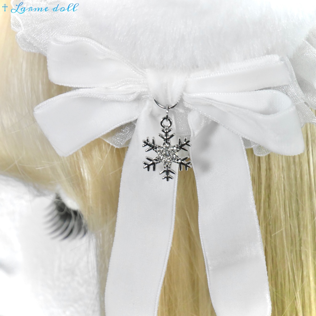 【受注生産】《☥》スノーホワイトお団子カバー(オーガンジーレース白タイプ)