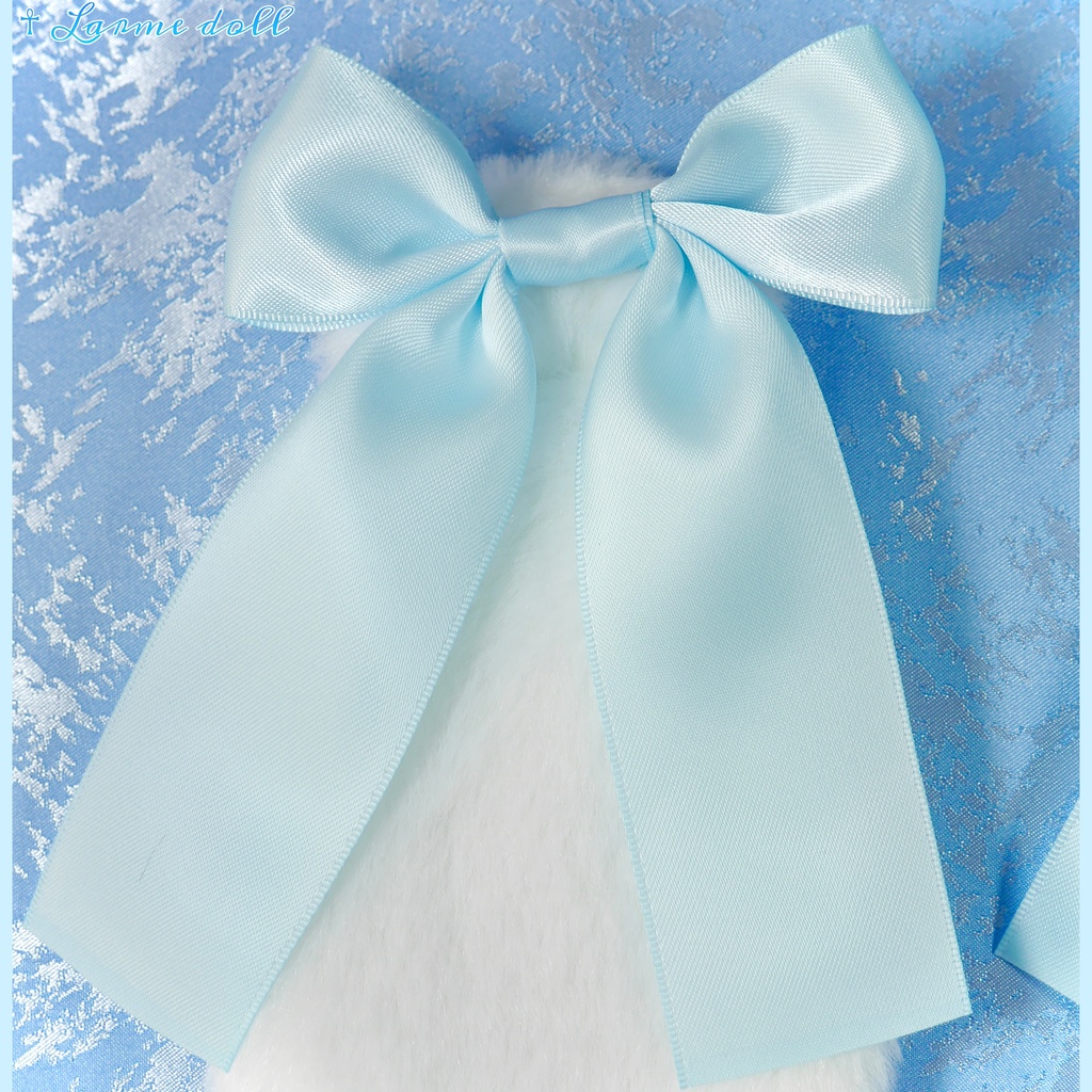 【受注生産】《☥》たれうさ耳リボンヘアクリップ(飾り無しタイプ)カラー▷白