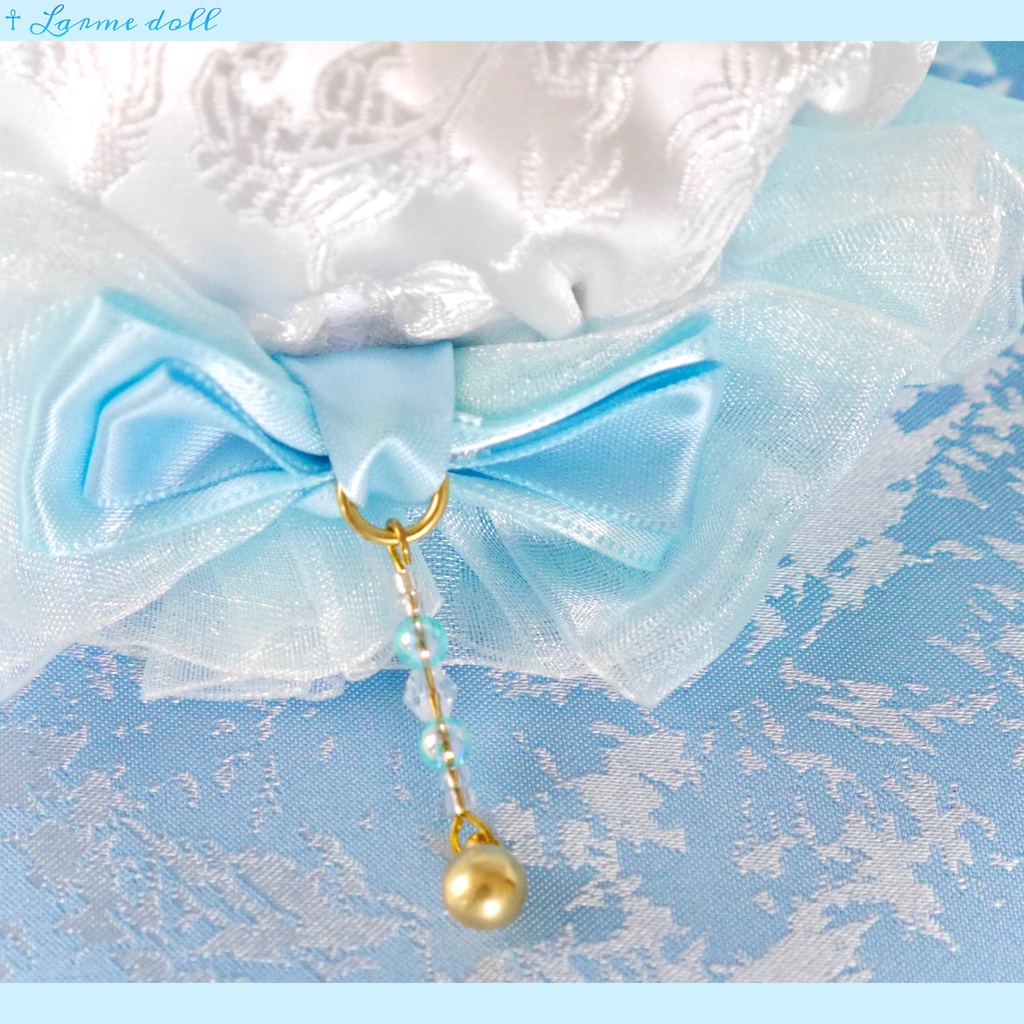 【完成品】【一点物】《☥》ゆめかわチャイナお団子カバー カラー▷白×水色