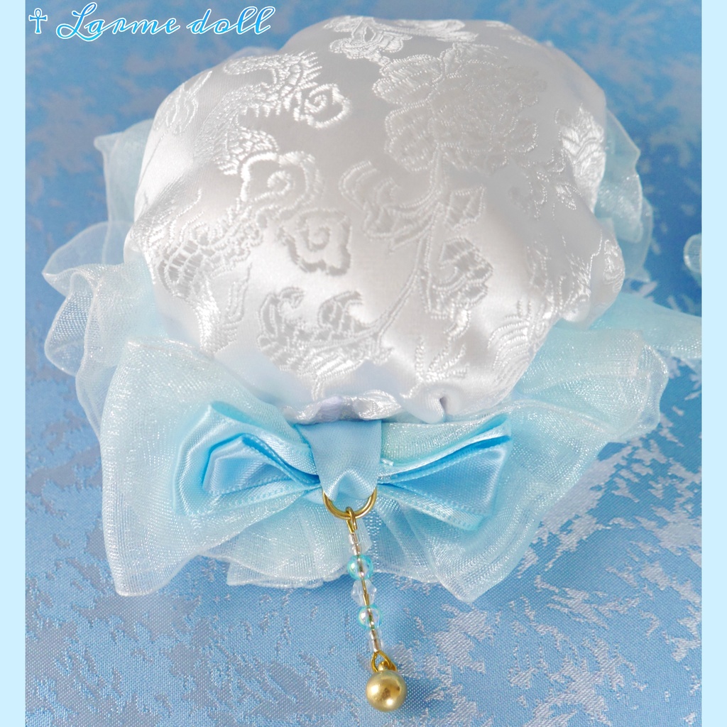 【完成品】【一点物】《☥》ゆめかわチャイナお団子カバー カラー▷白×水色