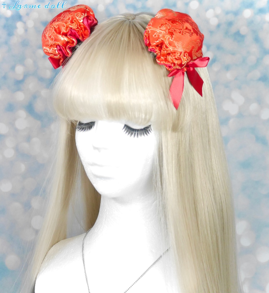 【完成品】【一点物】《☥》ミニチャイナお団子カバー カラー▷赤