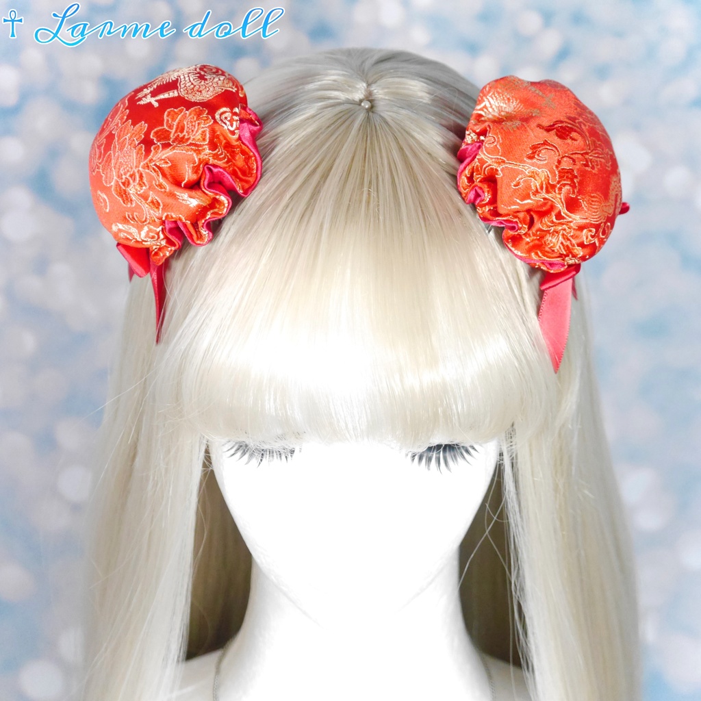 【完成品】【一点物】《☥》ミニチャイナお団子カバー カラー▷赤