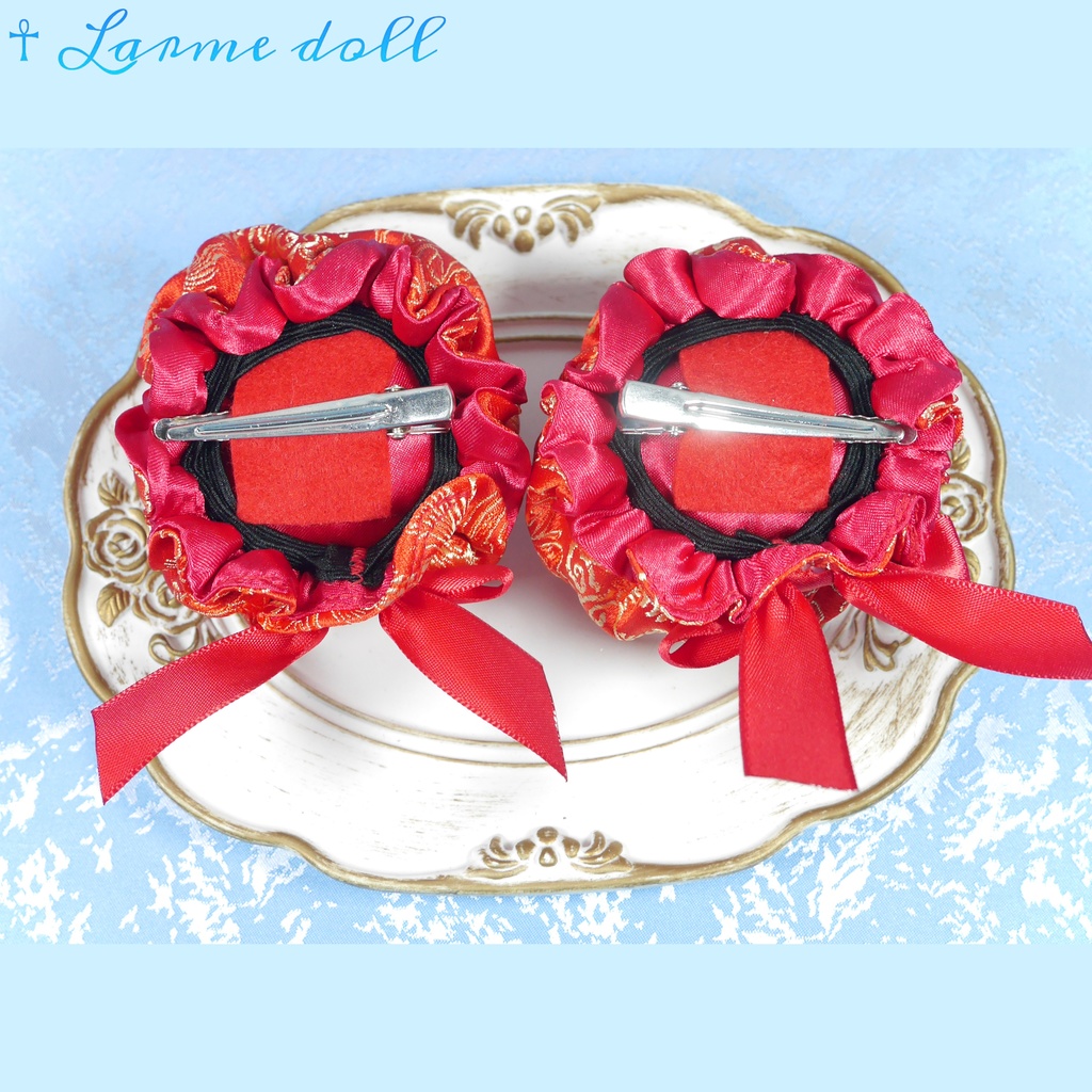 【完成品】【一点物】《☥》ミニチャイナお団子カバー カラー▷赤