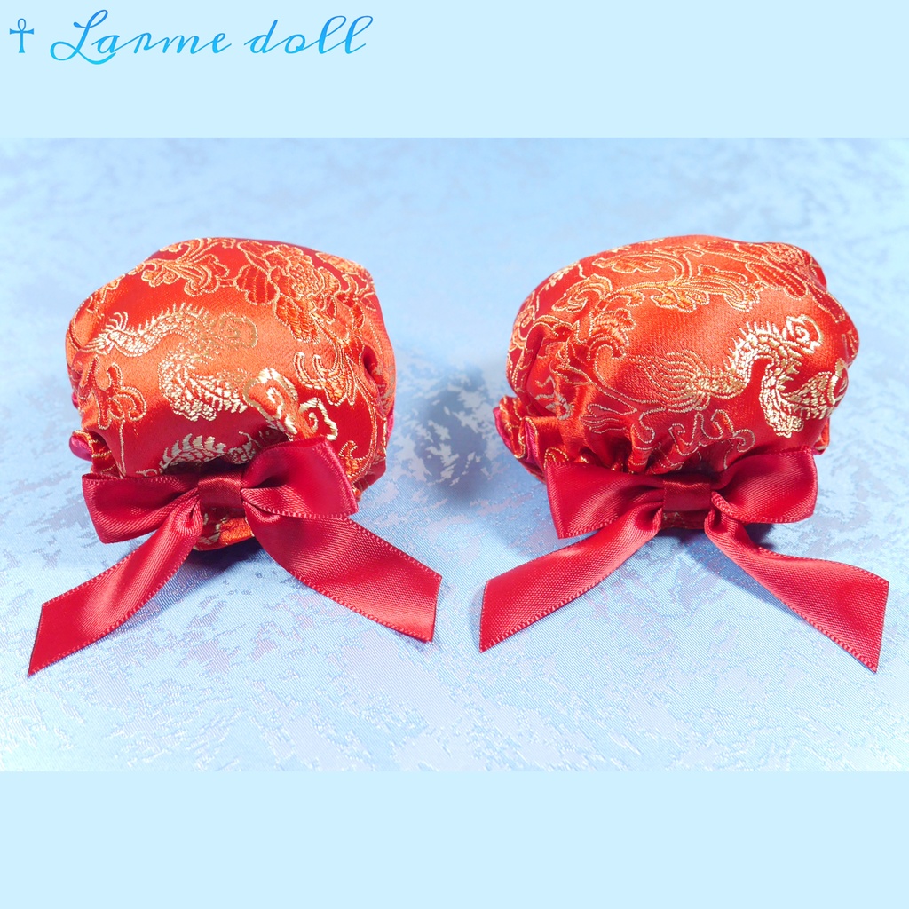 【完成品】【一点物】《☥》ミニチャイナお団子カバー カラー▷赤