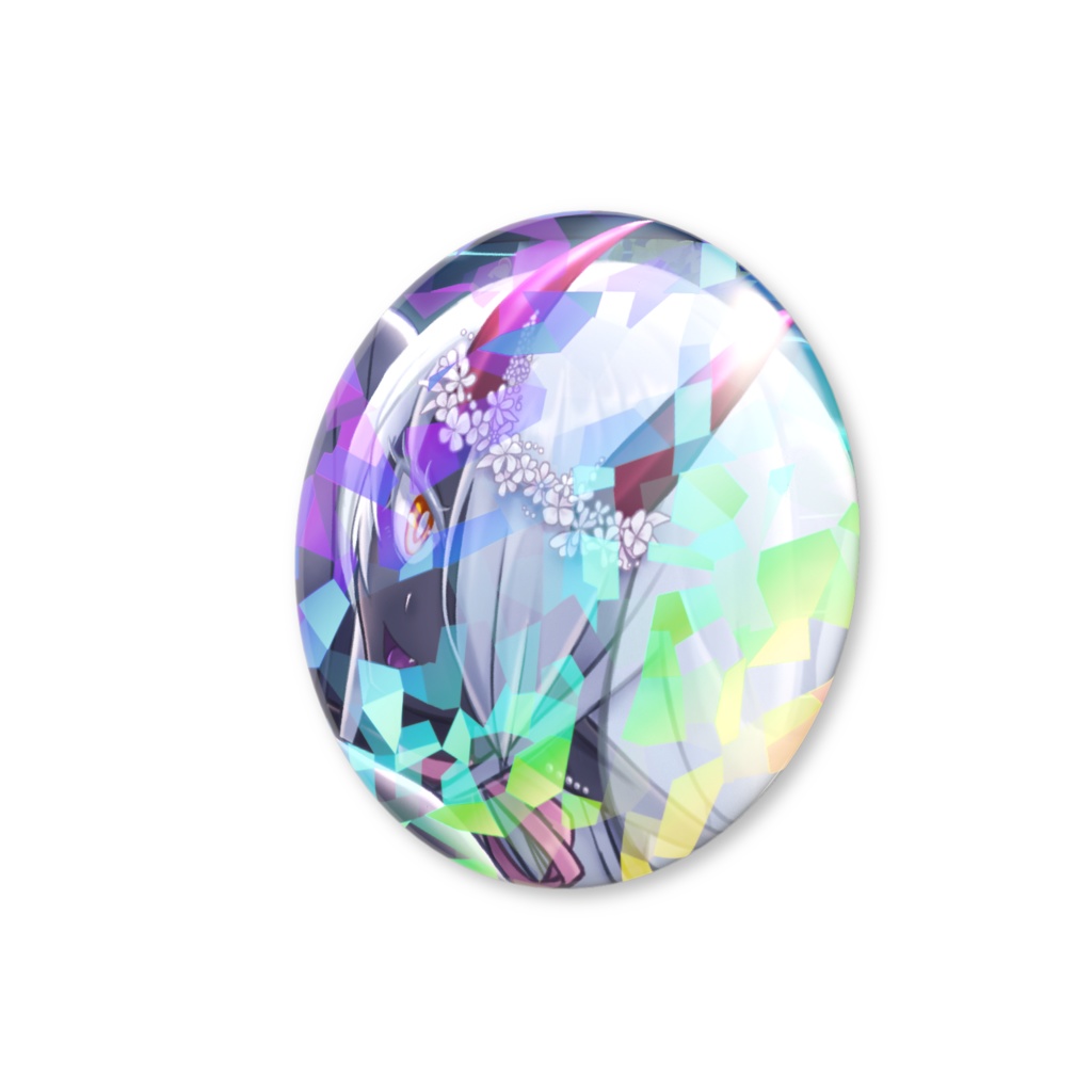 オルアイ 四周年記念 雧卯アイル ホログラム缶バッジ