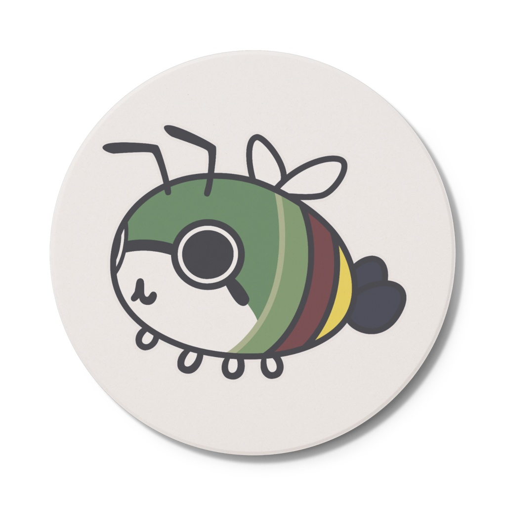 ちいさなオオスカシバのぷちすかしばさん コースター