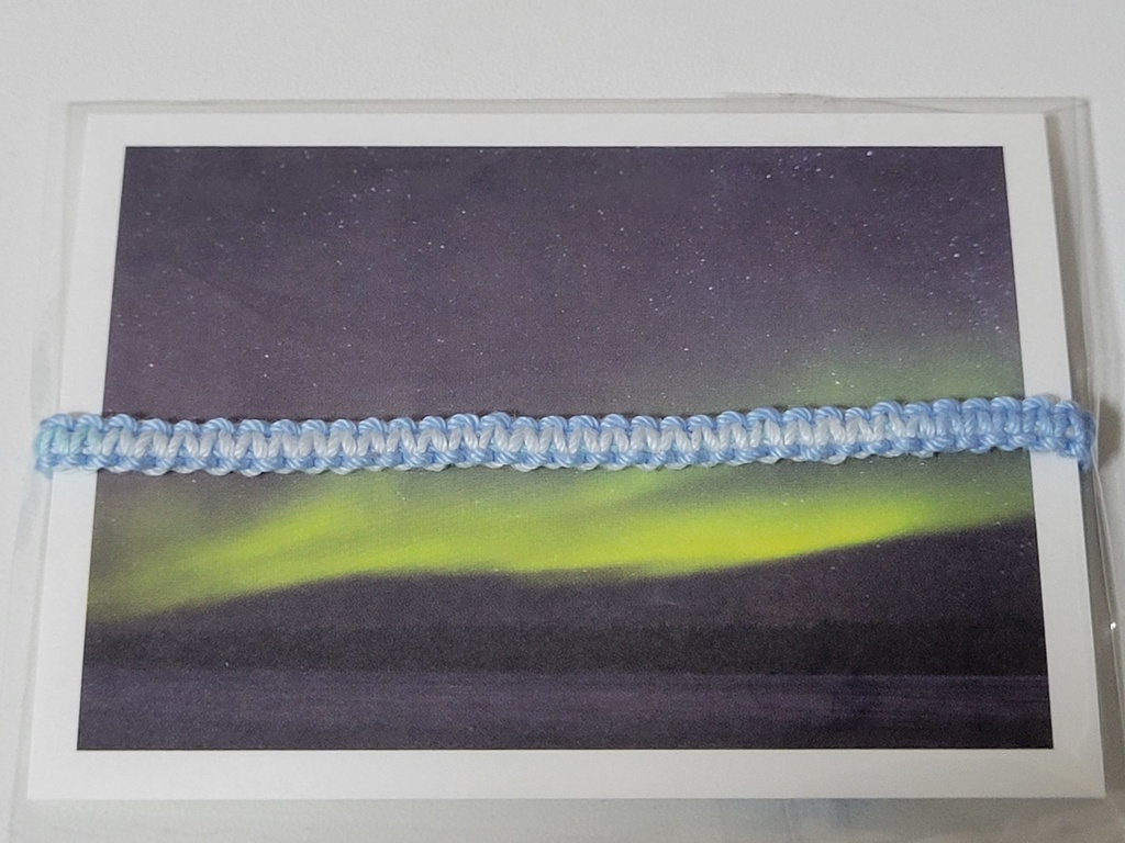 ミサンガ 水色グラデーション