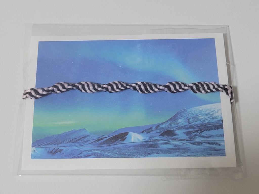 ミサンガ 黒ピンク