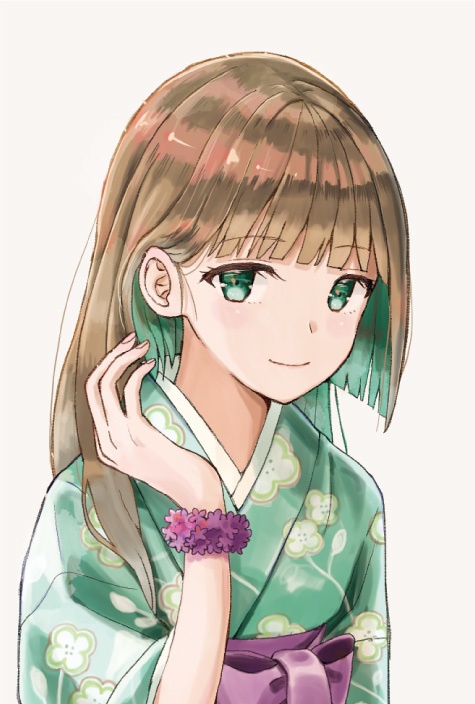 ポスカ　髪をおろしたヒスイ