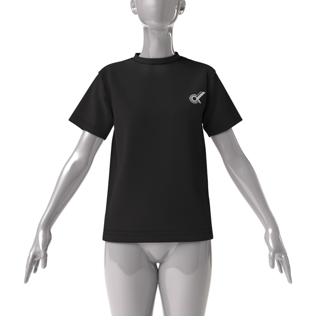 ロゴ入りビッグシルエットTシャツ・黒