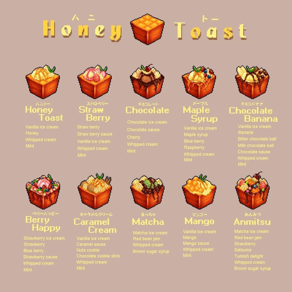 Honey toast set