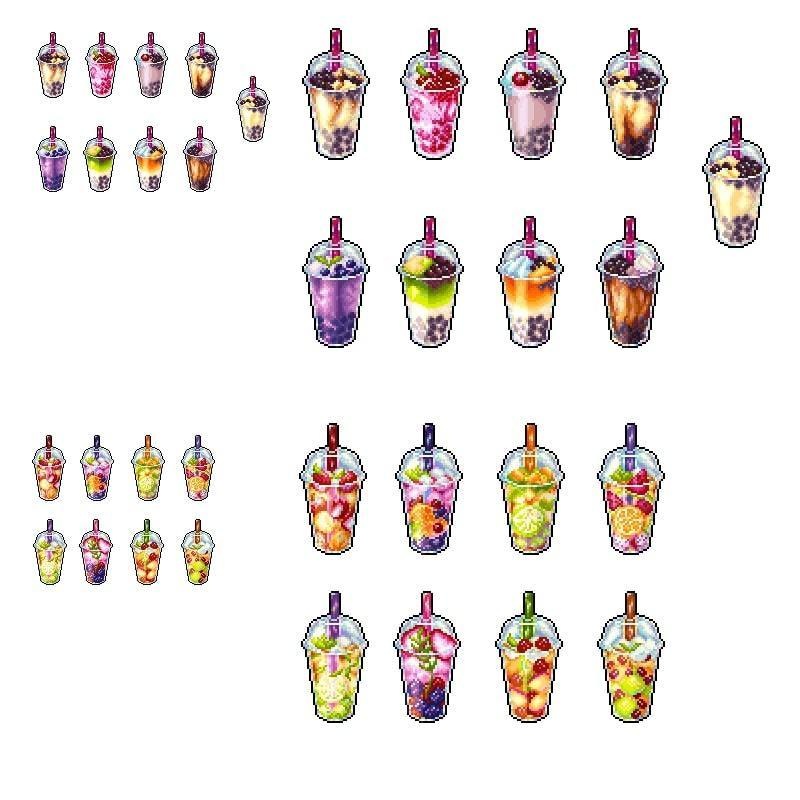 Bubble Tea and Iced Fruit Tea