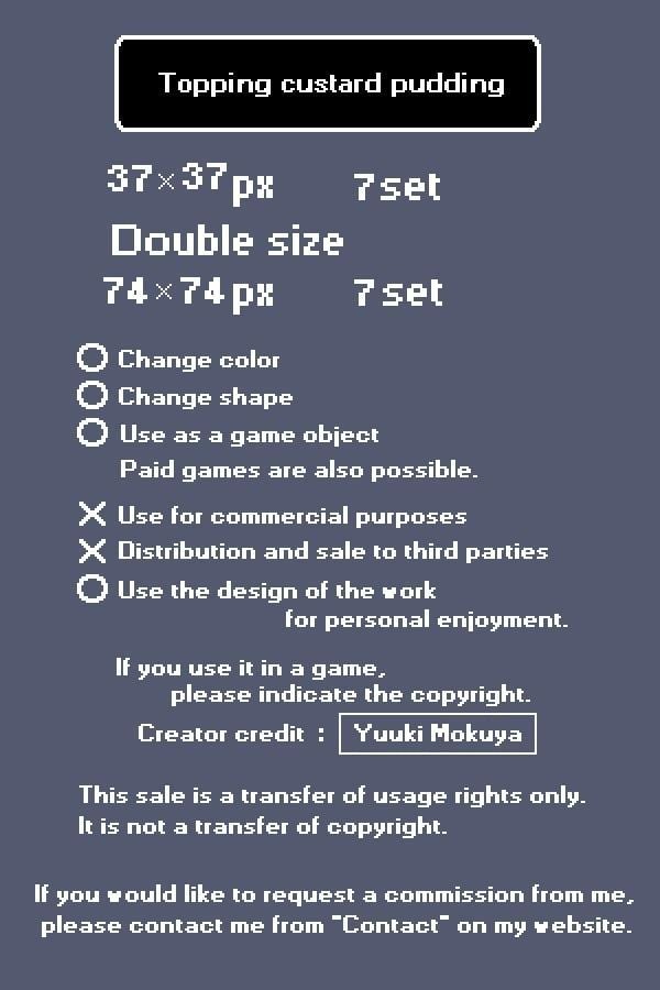 Topping custard pudding