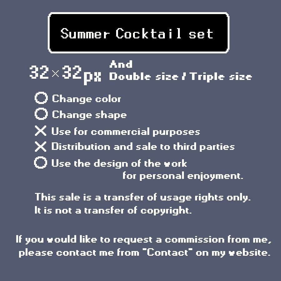 Summer cocktail set