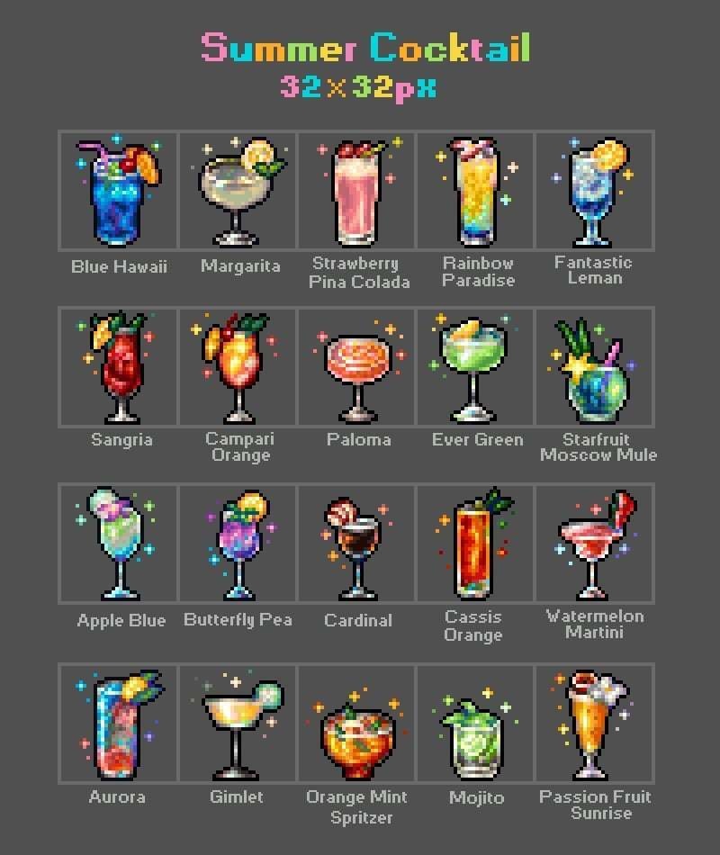 Summer cocktail set