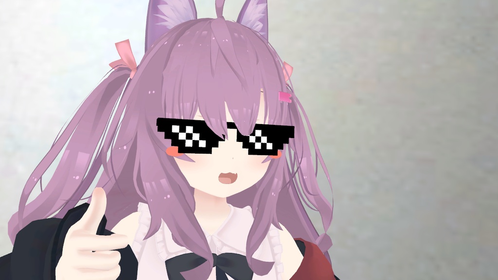 【無料】【VRChat想定】ドットサングラス