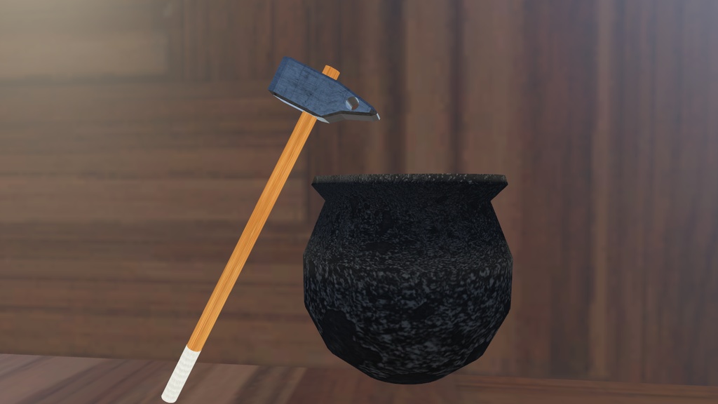 【VRChat想定】壺とハンマー