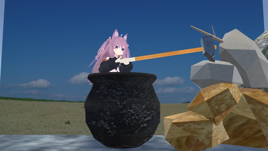【VRChat想定】壺とハンマー