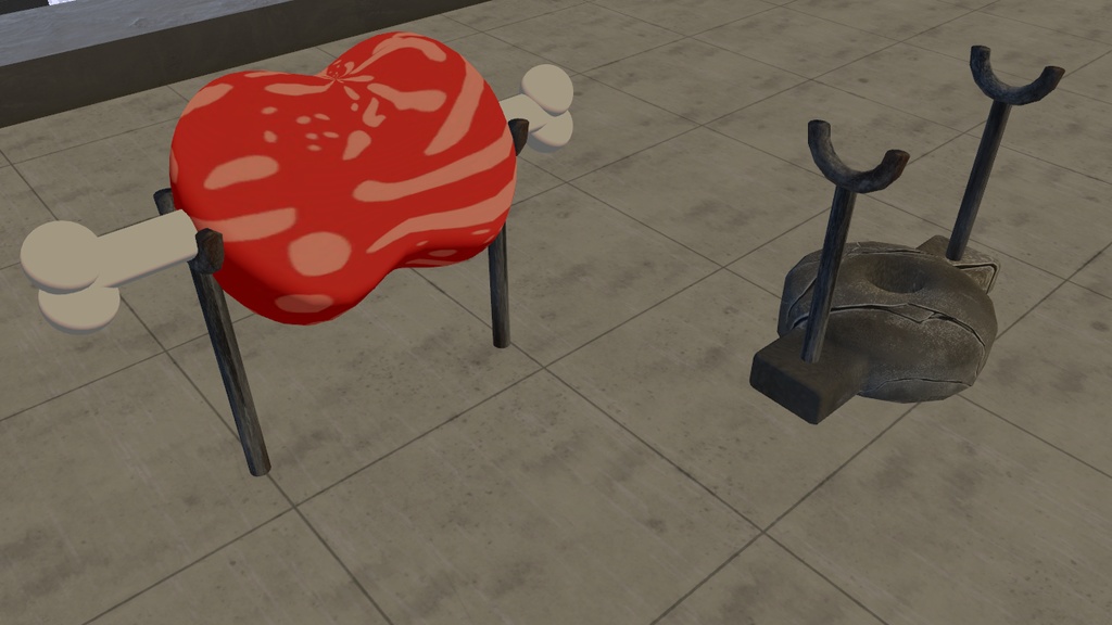 【VRChat想定】マンガ肉・肉焼き機