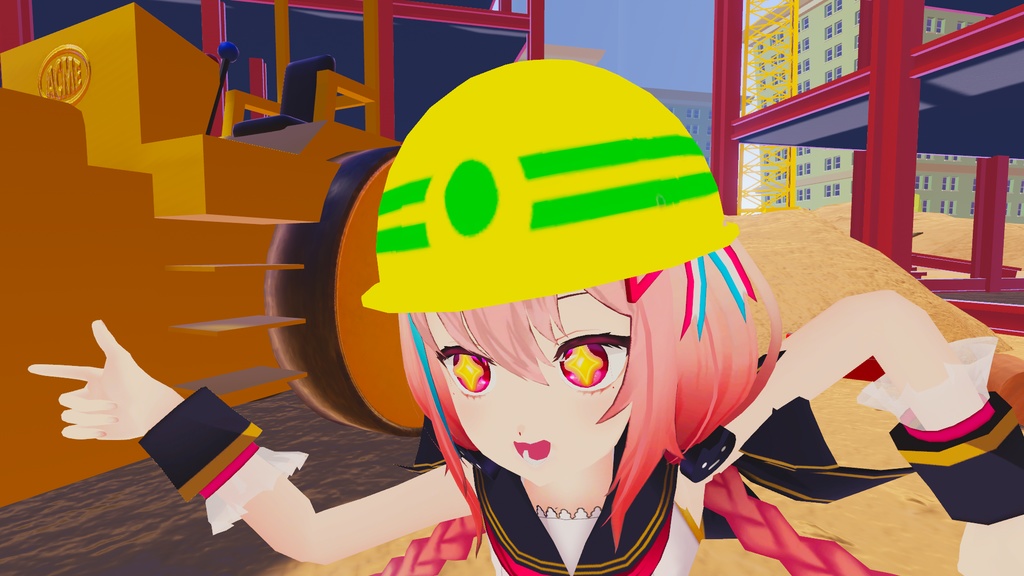 【無料】【VRChat想定】現場ヘルメット