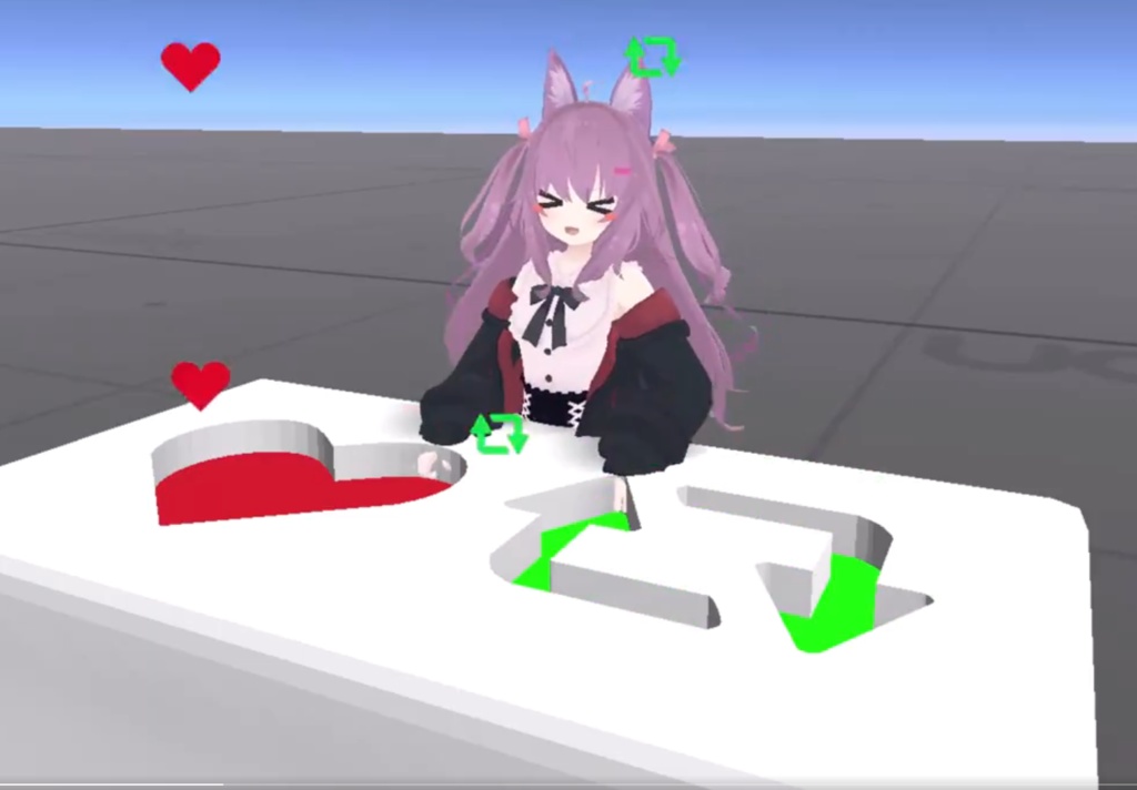 【VRChat想定】いいねとリポストのボタン