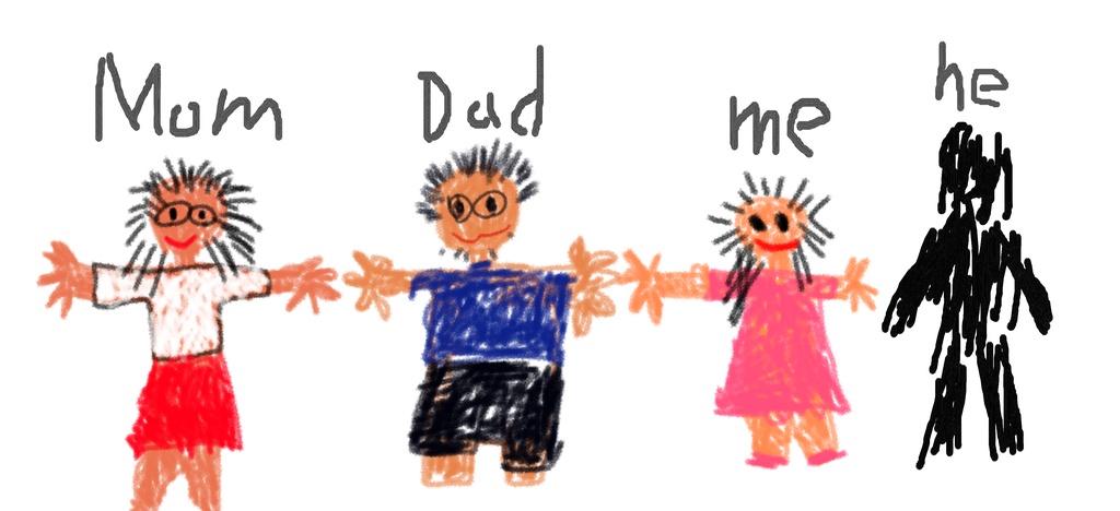 【VRChat想定】ホラー映画で子供が描いた絵にいる人