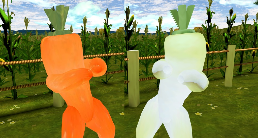 【VRChat想定】変な形に育った野菜