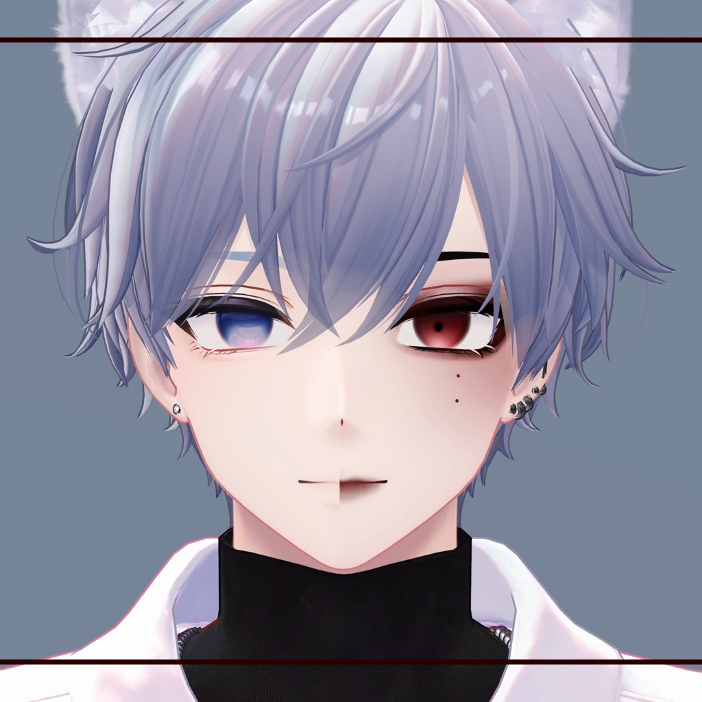 【狛乃 / komano】 devil makeup , eye texture / テクスチャメイク , 雪のテクスチャ