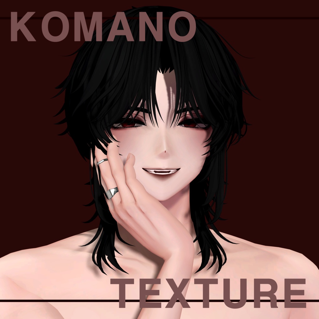 【狛乃 / komano】 devil makeup , eye texture / テクスチャメイク , 雪のテクスチャ