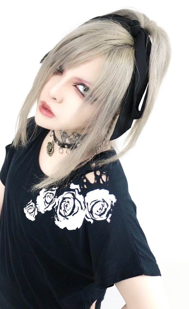 薔薇プリントカットワンピ　ダメージVer.