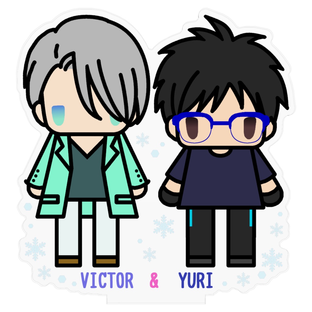 「ユーリ!!! on ICE」(ヴィクトル&勇利)ちびキャラ☆アクリルフィギュア