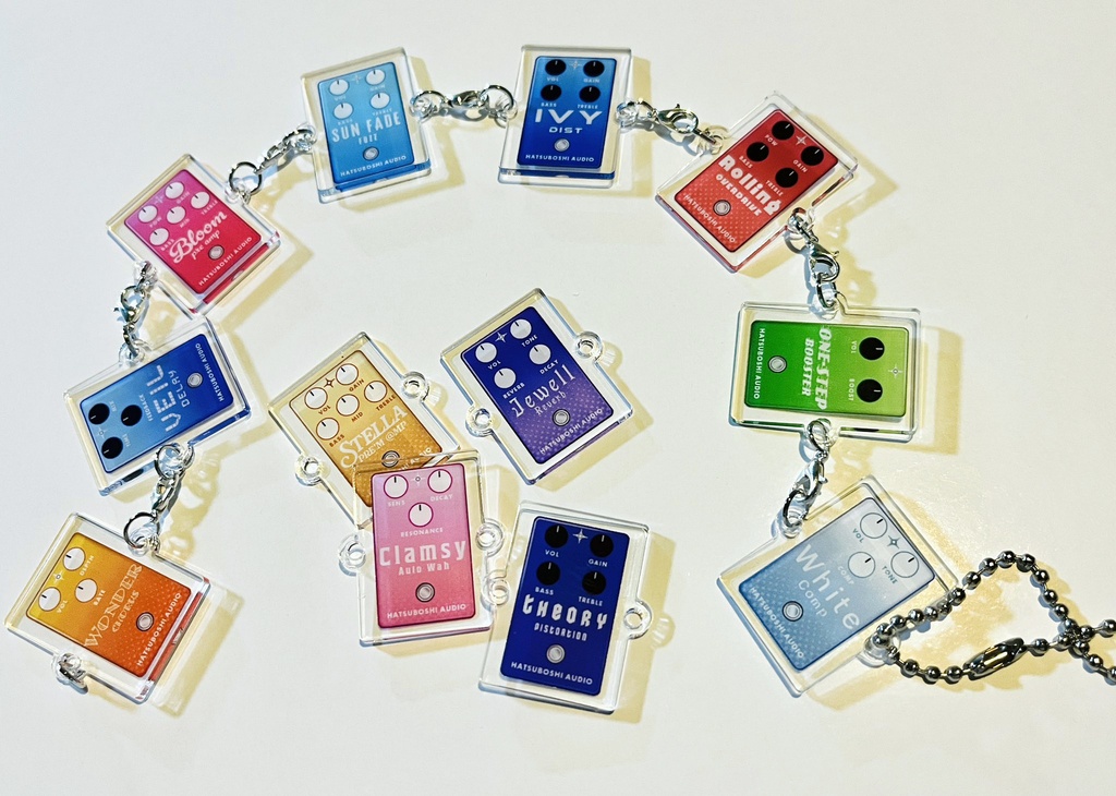 【C108新作】学マスアイドルモチーフエフェクター連結アクキーセット