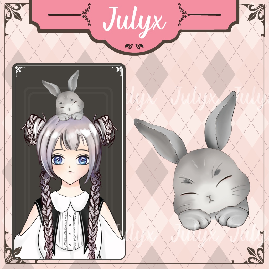 モデルVtuber用バニー/ラビットハット(2色)