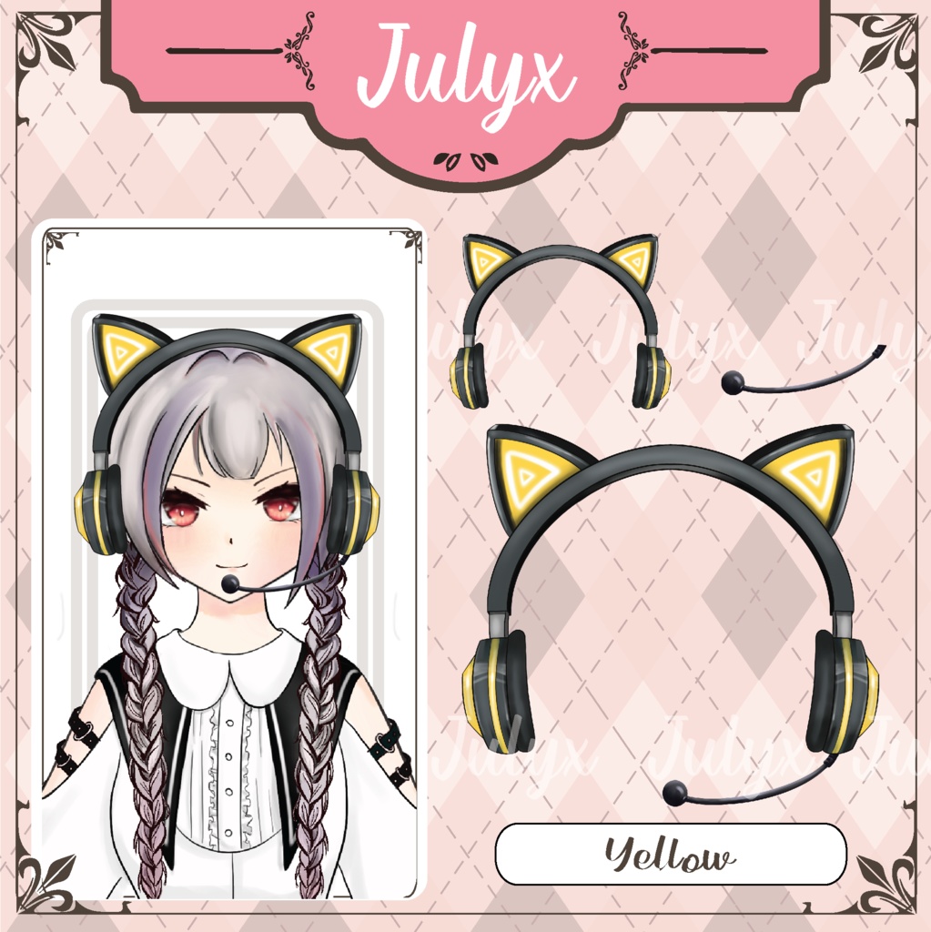 モデルVtuber向けのかわいい猫耳ヘッドホン(7色) - Julyx - BOOTH モデルVtuber向けのかわいい猫耳ヘッドホン(7色) - Julyx - BOOTH