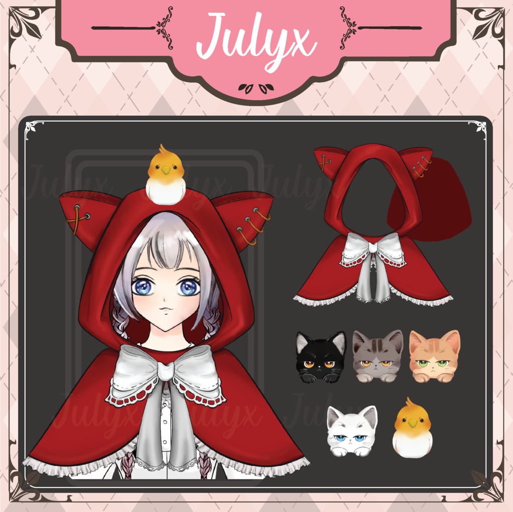 赤ずきんちゃんのマント - Vtuberモデル用コスプレマント