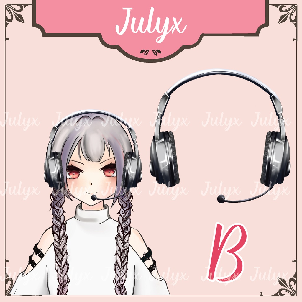 FPS Apex Vtuber モデル用の手、AK ガン、ヘッドフォン (Vtuber アセット)