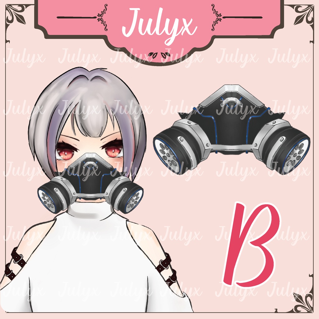 VTuberモデル用の手、AK銃、マスク(FPSゲーム「Apex」向けアセット)