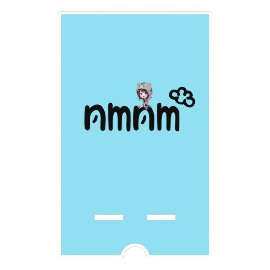 ねむねむスマホスタンド(しま猫&ロゴver.)