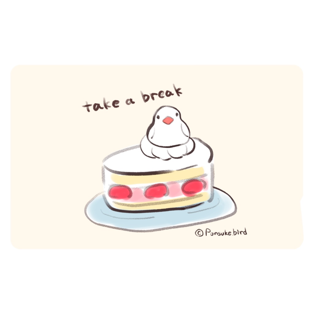 文鳥ケーキICステッカー