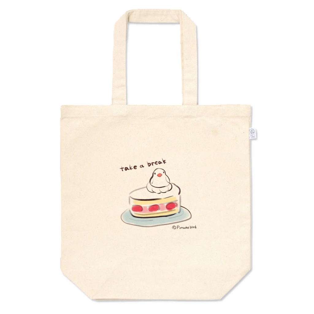 文鳥ケーキトートバッグ