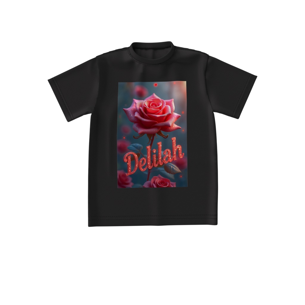 ローズブラックTシャツ