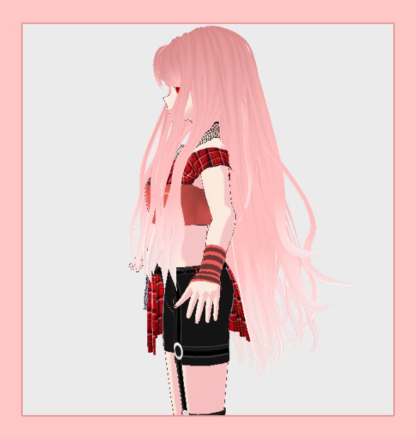 long pink hair for Vroid