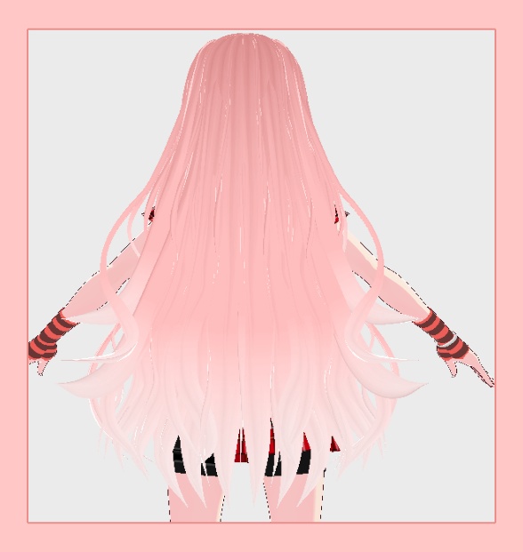 long pink hair for Vroid
