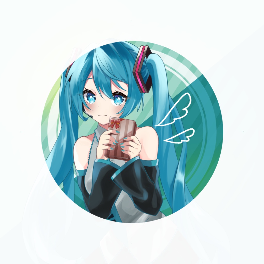 初音ミクバレンタイン缶バッジ