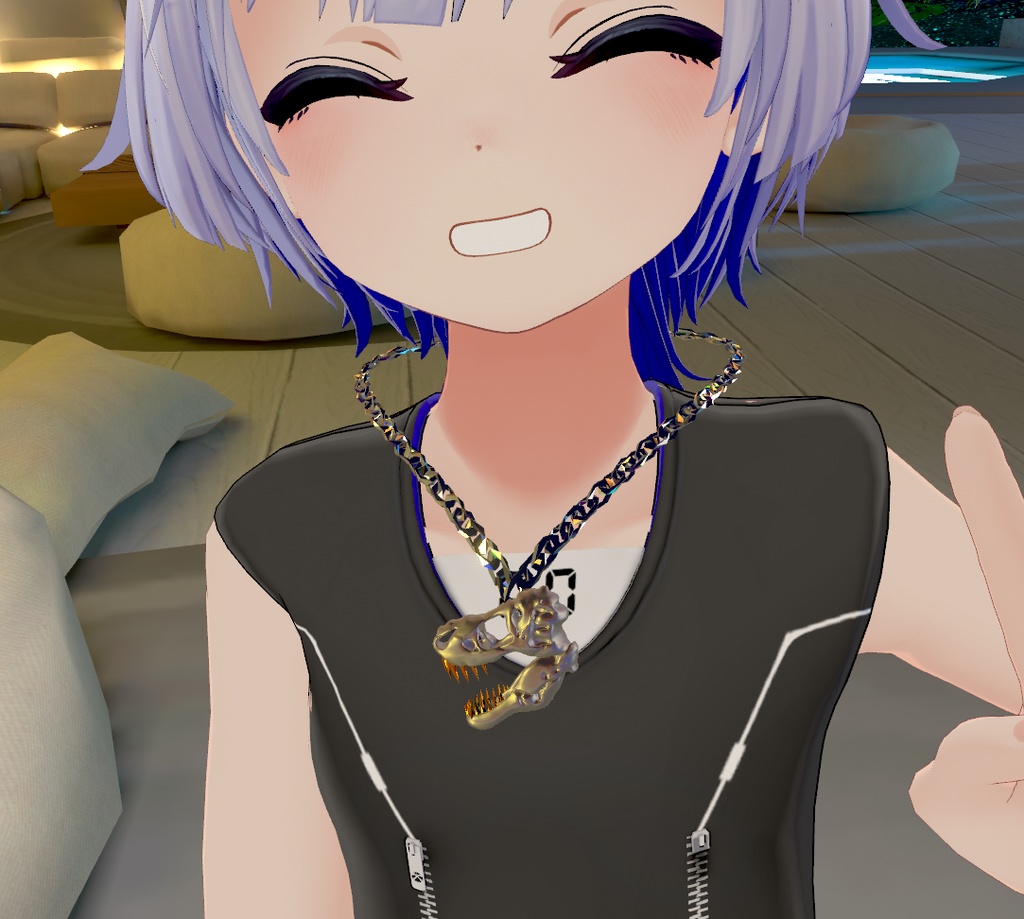 恐竜スカル ネックレス 【3Dモデル】