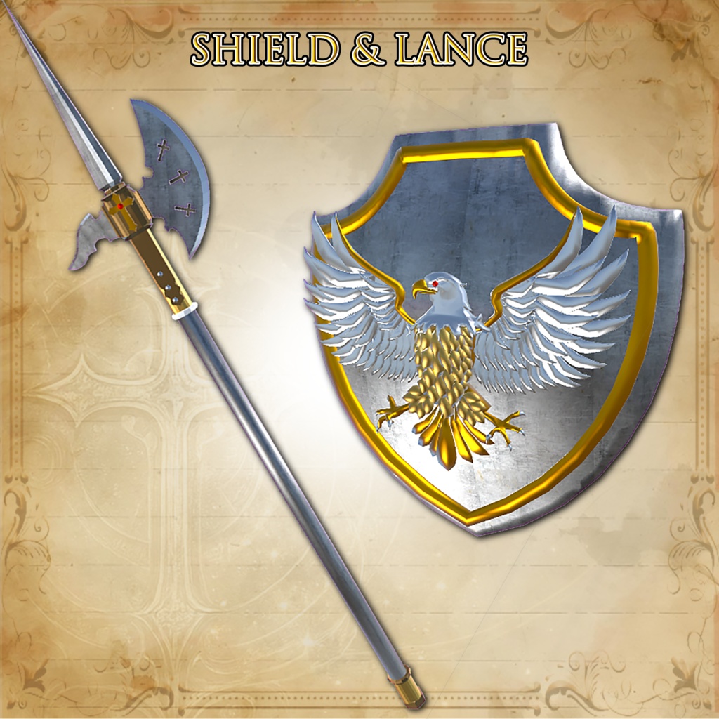 騎士の槍と盾　knight lance  ギミック付き