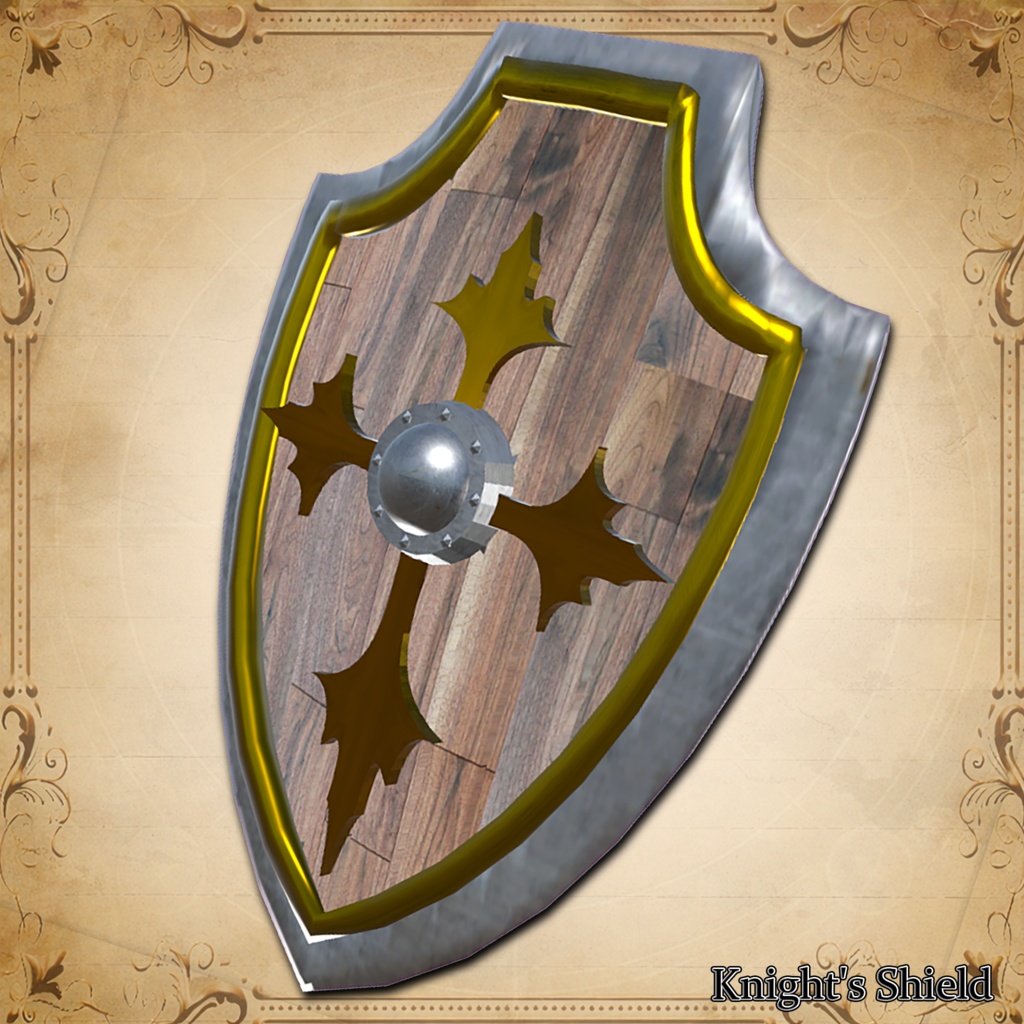 【無料配布】名もなき中世の盾 / Shield Asset