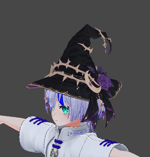 【Halloween】ムーンソーン魔女帽子 | Moonthorn Witch Hat【3Dモデル・VRChat向け】