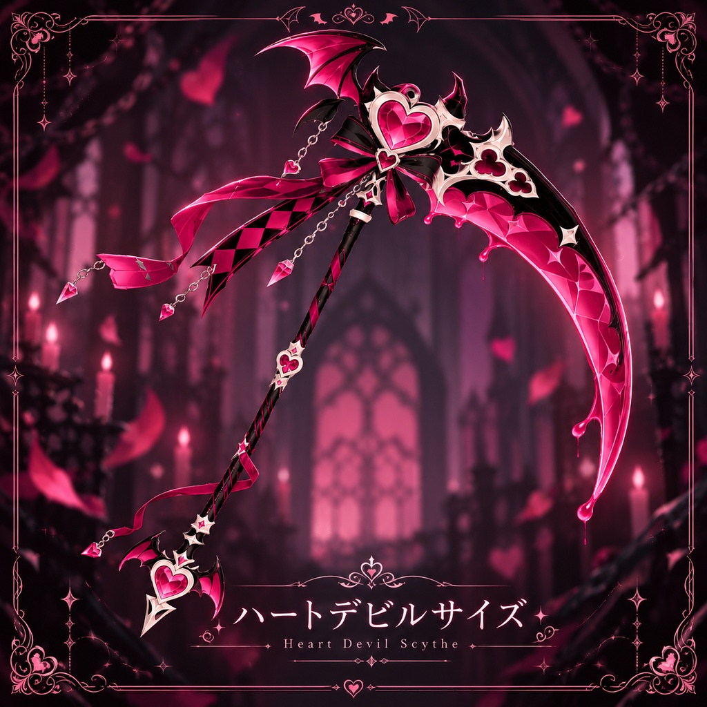 【Halloween】ハートデビルリーパー | Heart Devil Reaper【大鎌・3Dモデル・VRChat向け】